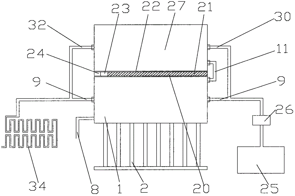 Double-thermoelectric power generation device for solar water heater