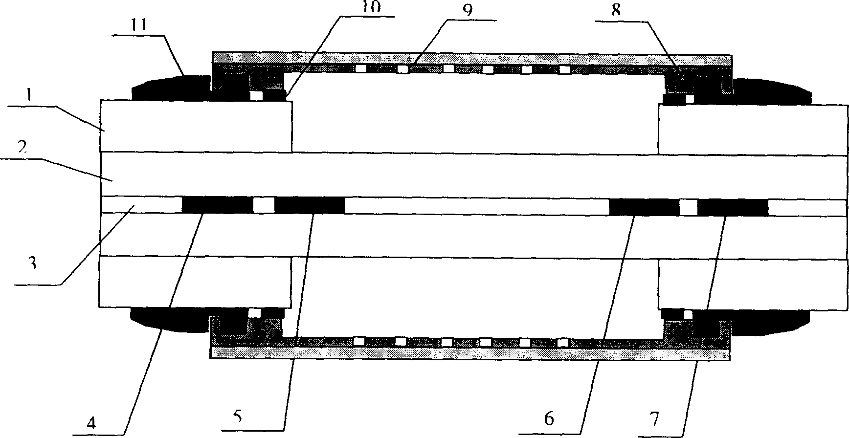 Microsystem optical fiber gas sensor, sensing system and sensing method