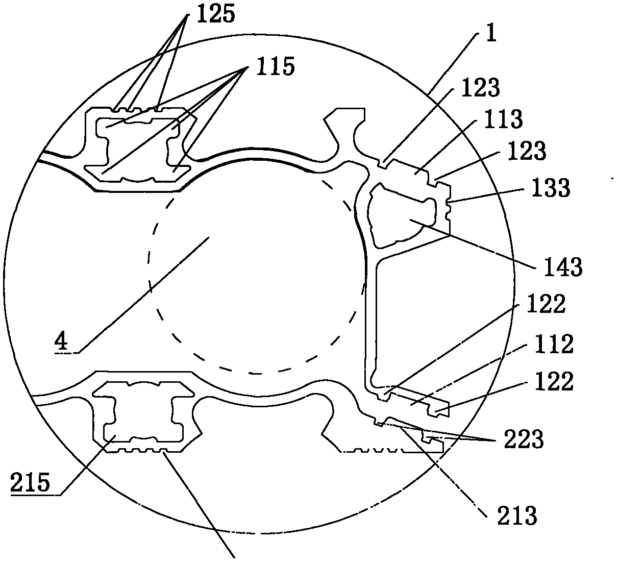 Heat radiation frame for mounting of battery pack