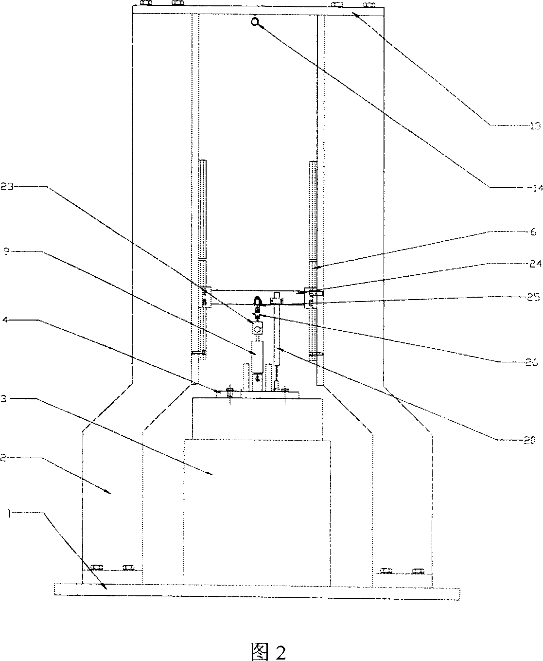 Automobile quarter simulated suspension system and shock absorber characteristic integral test platform