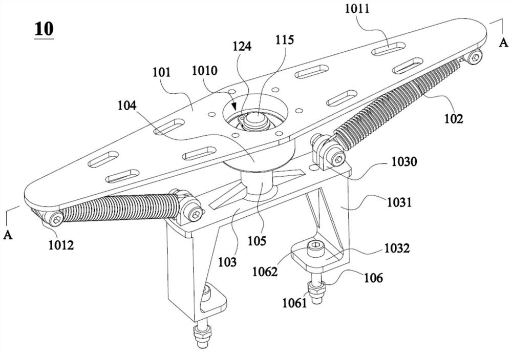 Aircraft suspension device and mobile cutting equipment