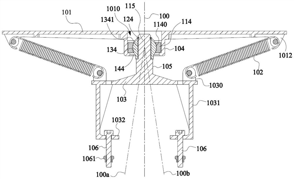 Aircraft suspension device and mobile cutting equipment