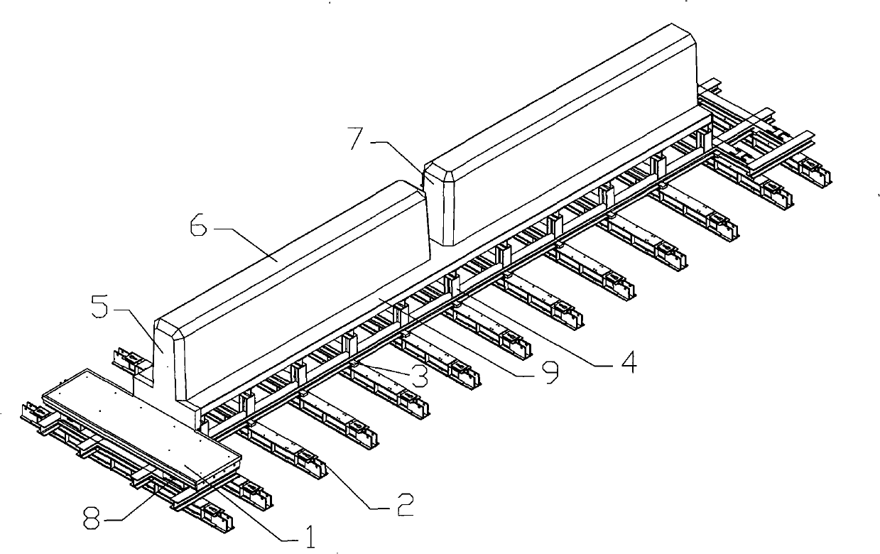 Bottom die and core mould integrated slidable stencil and construction process