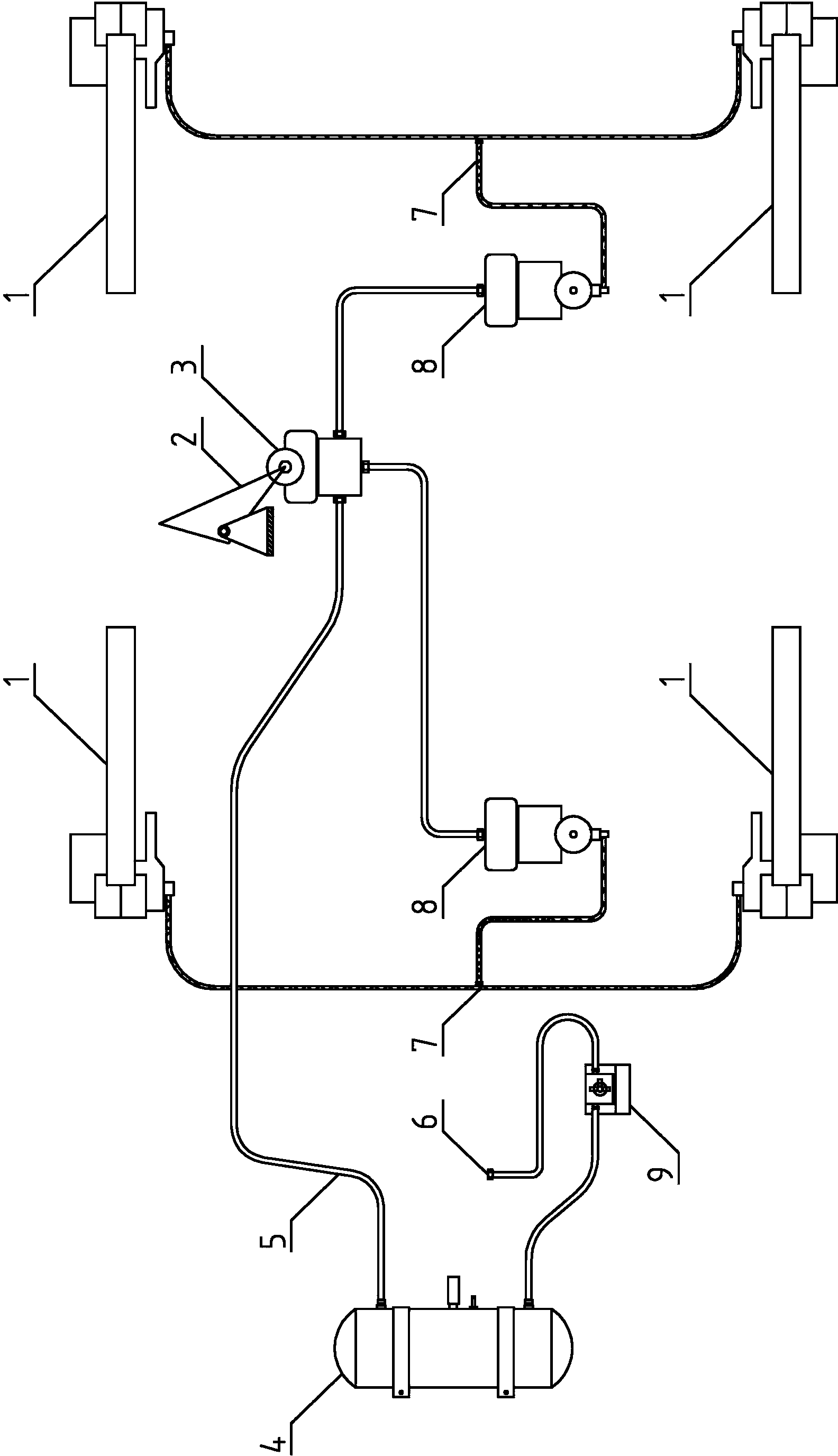 Wheel loader braking device with double booster pumps