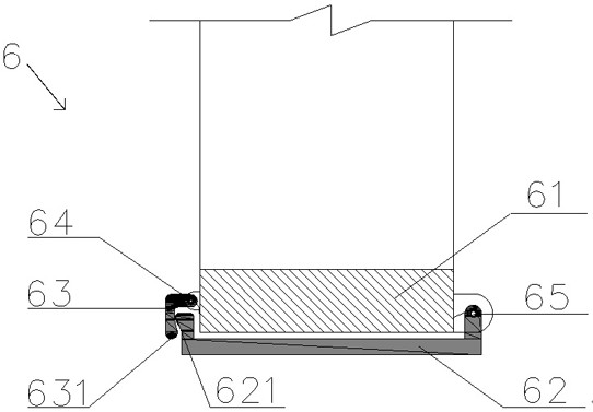 A device for purifying pressurized gas with dust