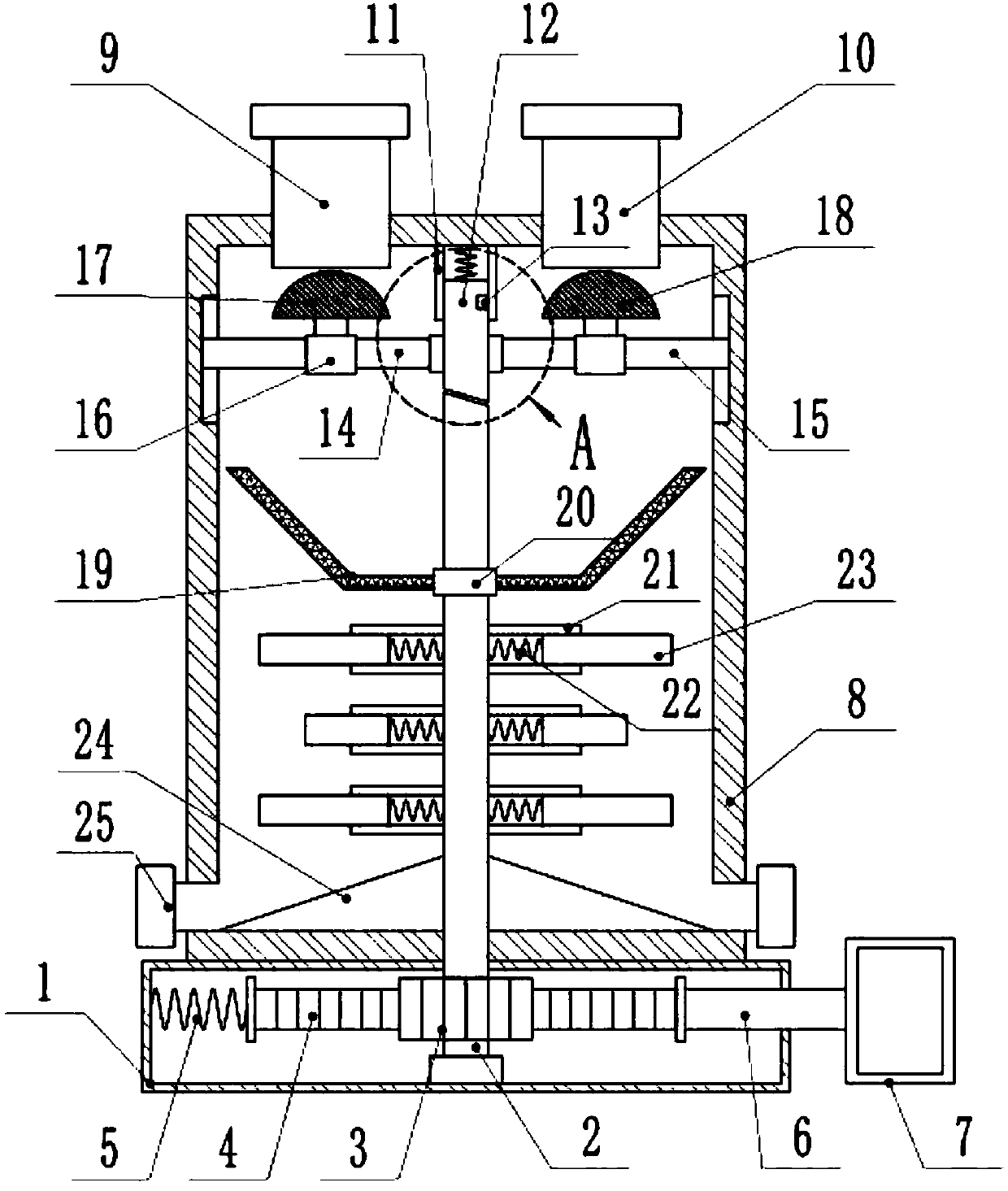 Equivalent liquid preparation mixing device for medicine factory