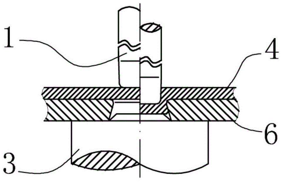 Convex-point-free perforated stamping connection method for sheets different in material and large in thickness difference