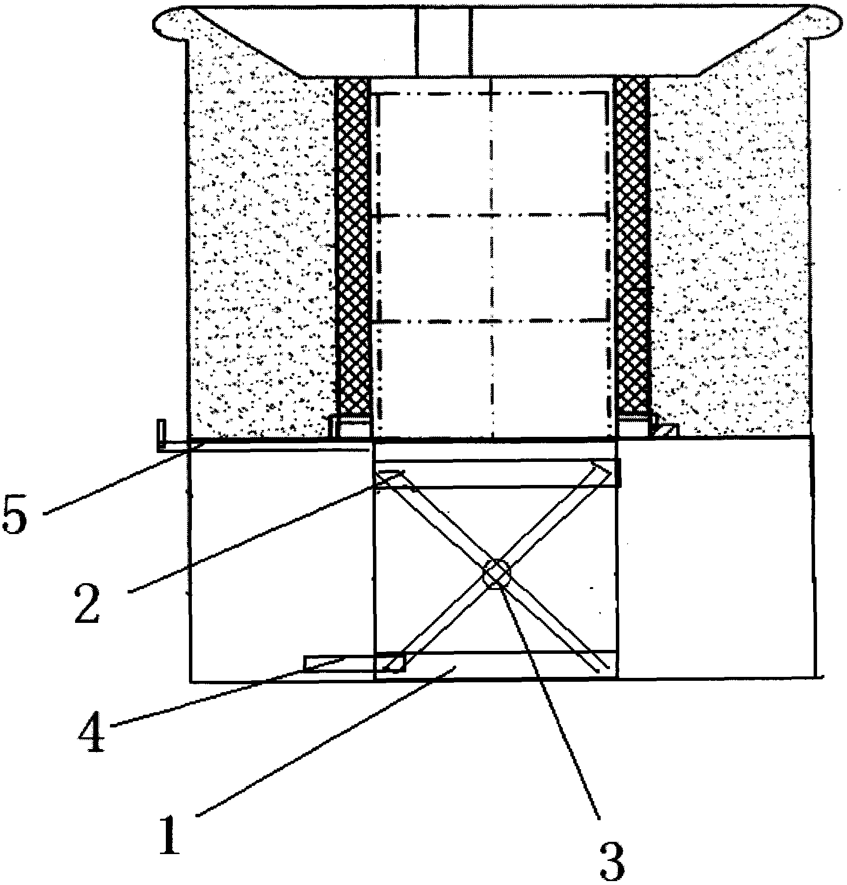 Liftable coal replacing device