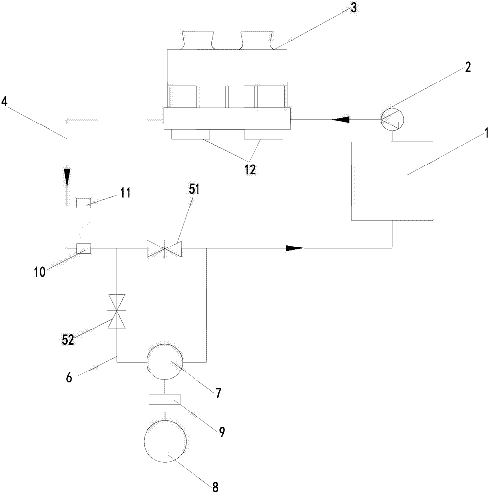 Energy-saving power generation system by using cooling circulating water