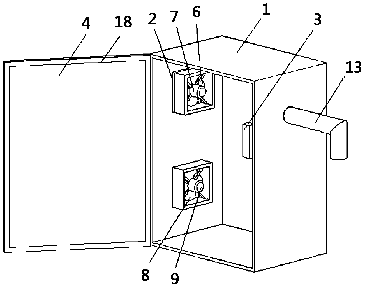 Dustproof ventilation electric power control cabinet