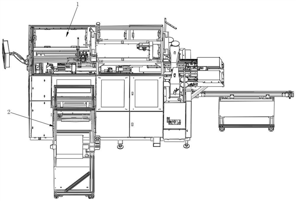 Transverse sewing equipment for abdominal pad processing