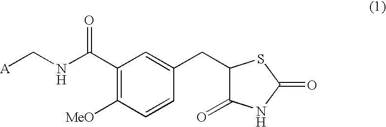 Substituted benzylthiazolidine-2,4-dione derivatives