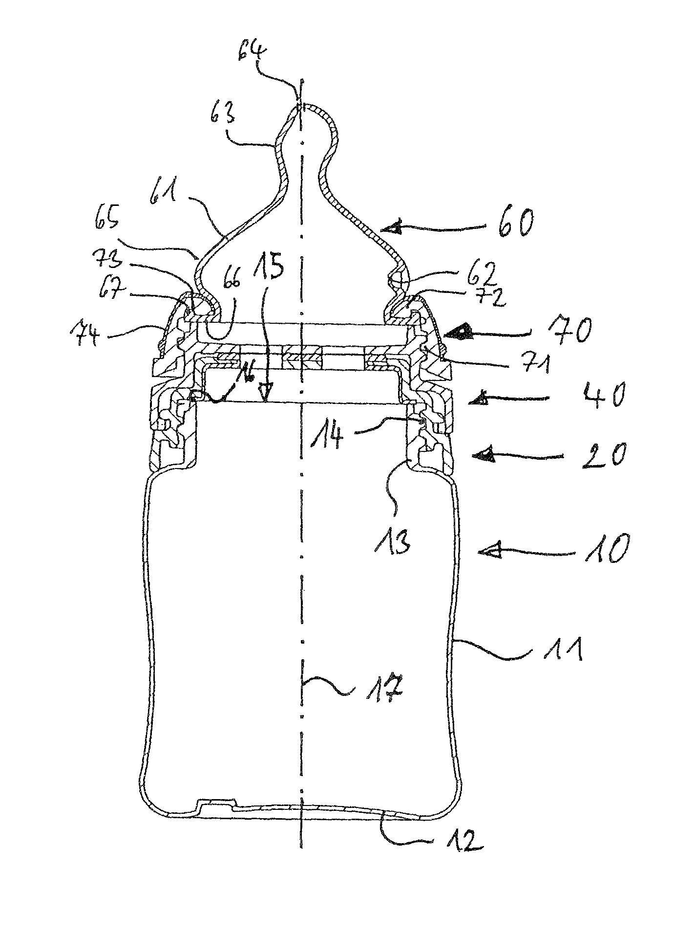 Leakproof bottle for infant food