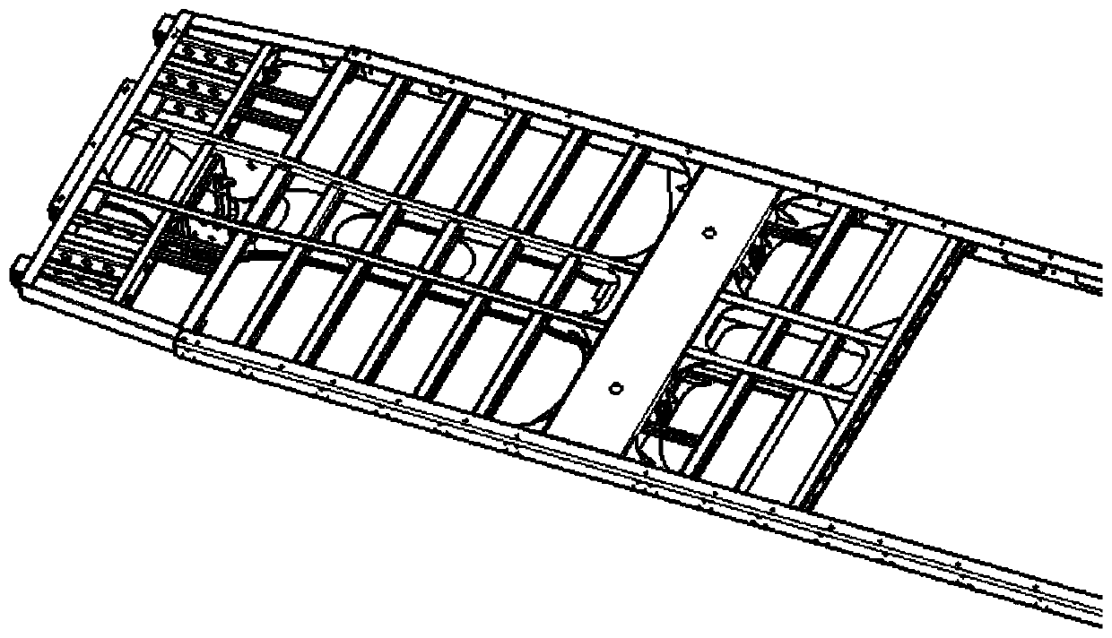 Subway car end underframe structure