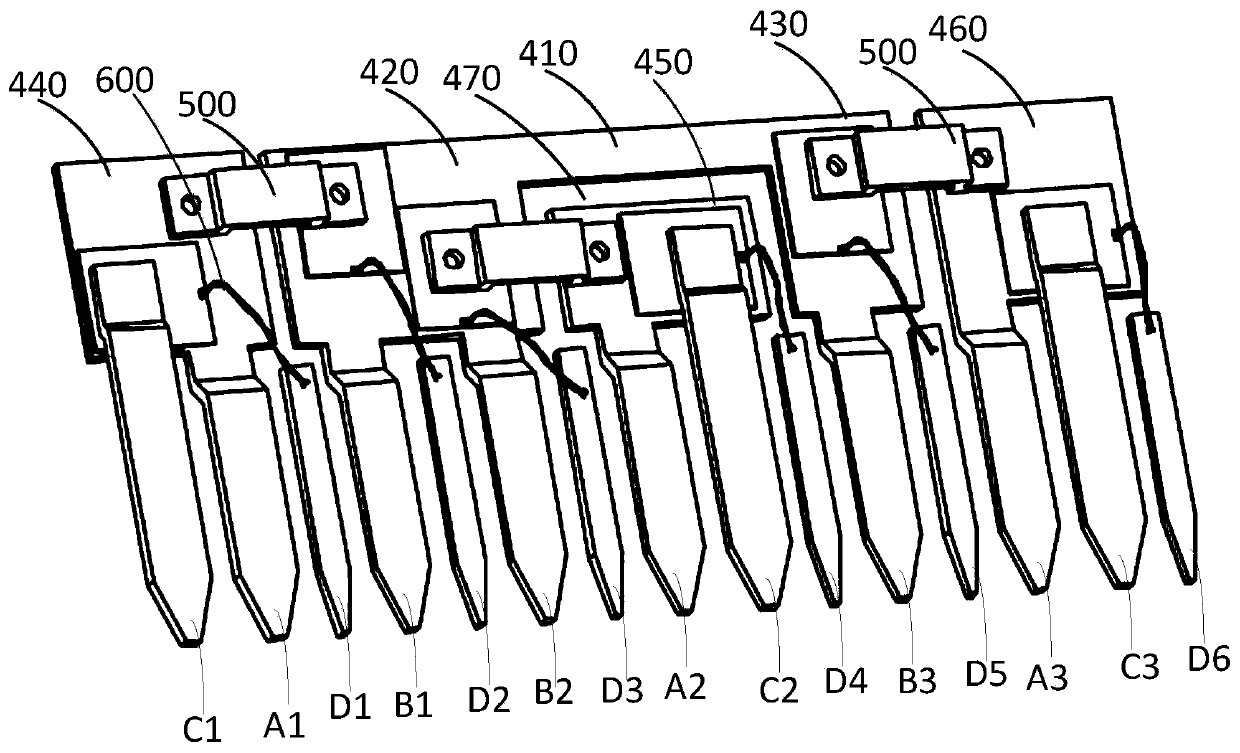 Three-phase full-bridge module and manufacturing method thereof