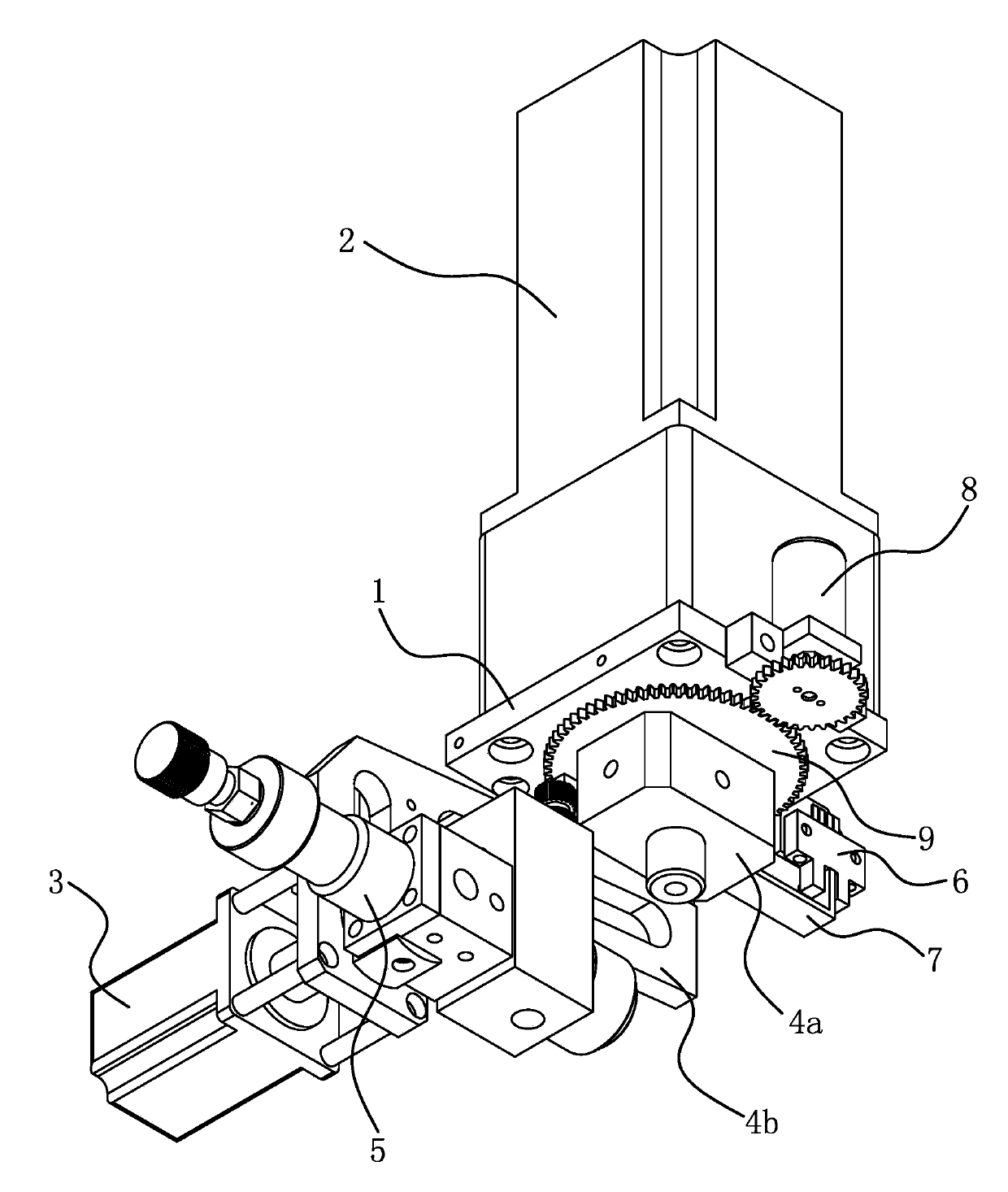 Automatic upper glue spraying component and automatic upper glue spraying machine