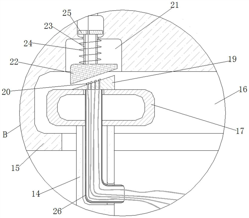 Retractable wiring assembly for computer cabinet in computer room