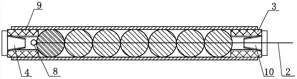 Bending method of pipes with flexible chained-ball mandrel