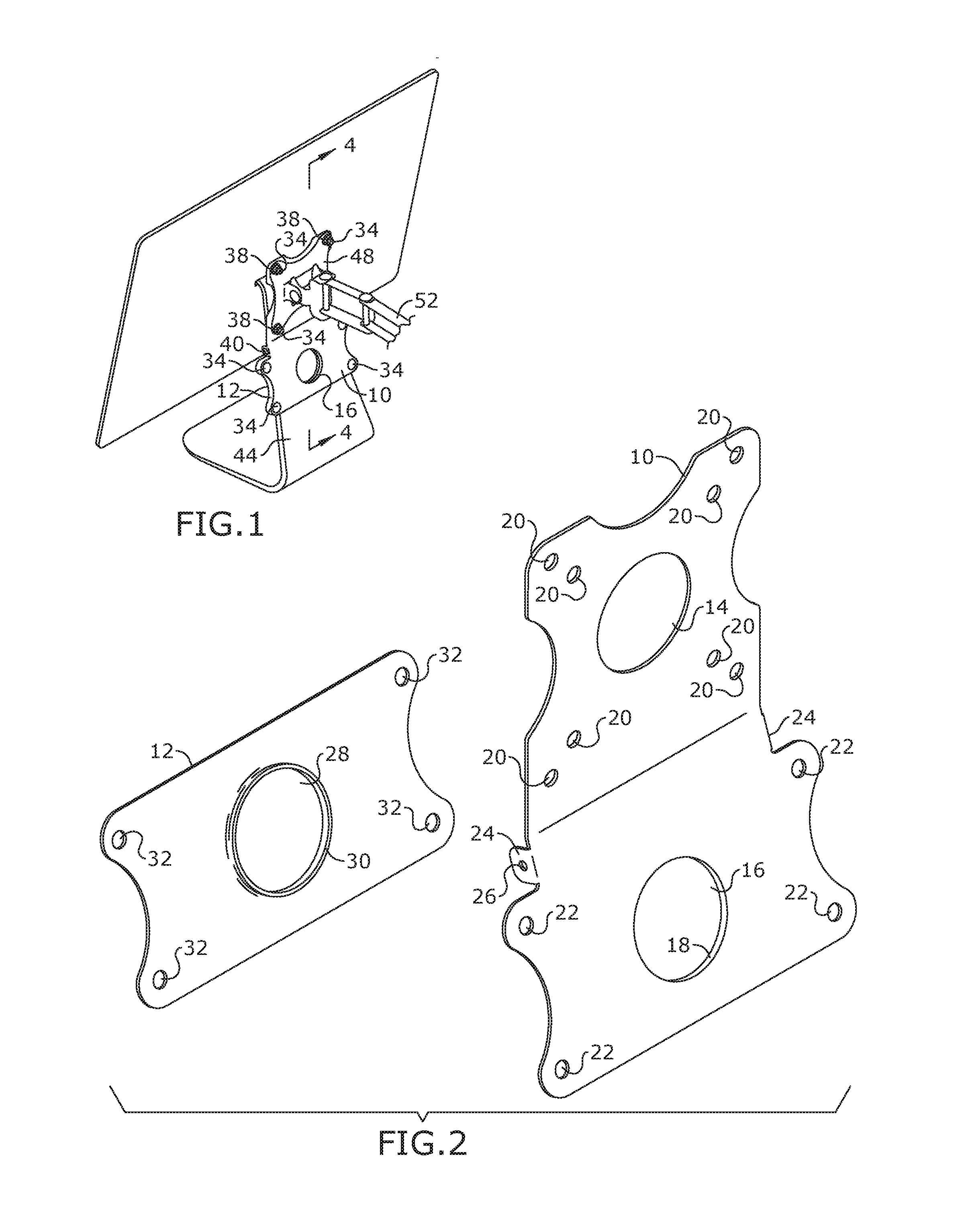 Computer and monitor mounting adapter