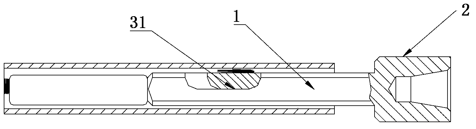 Opening reducing device and processing method for reducing opening of air suction pipe of compressor