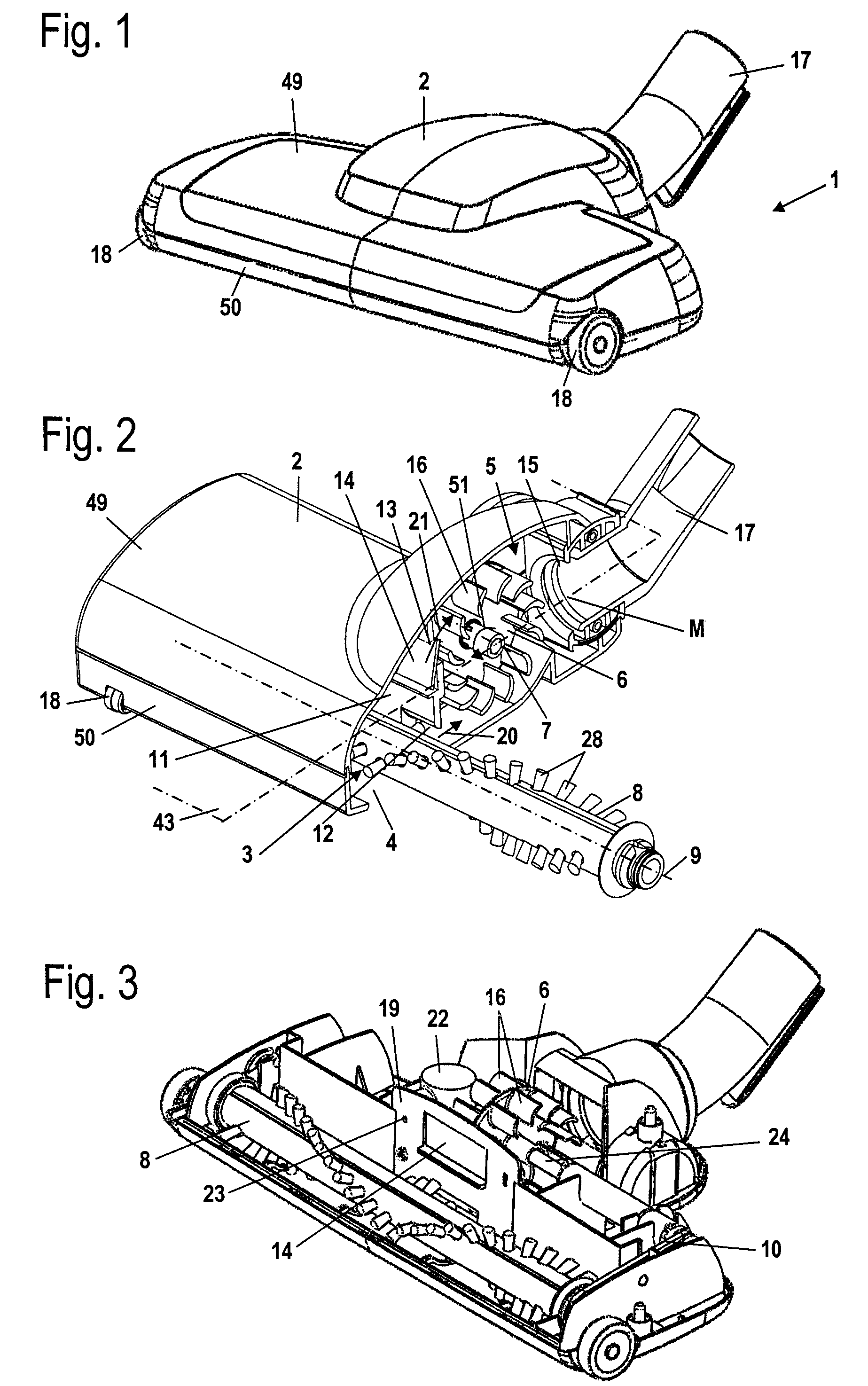 Vacuum cleaning tool and method for its operation