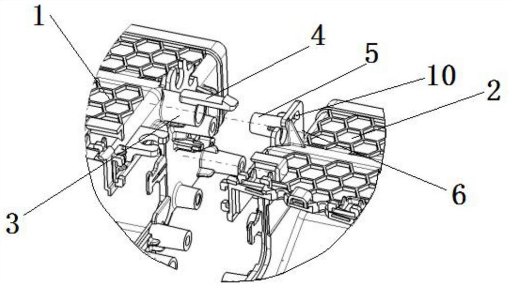 A connection structure of double air outlet housing