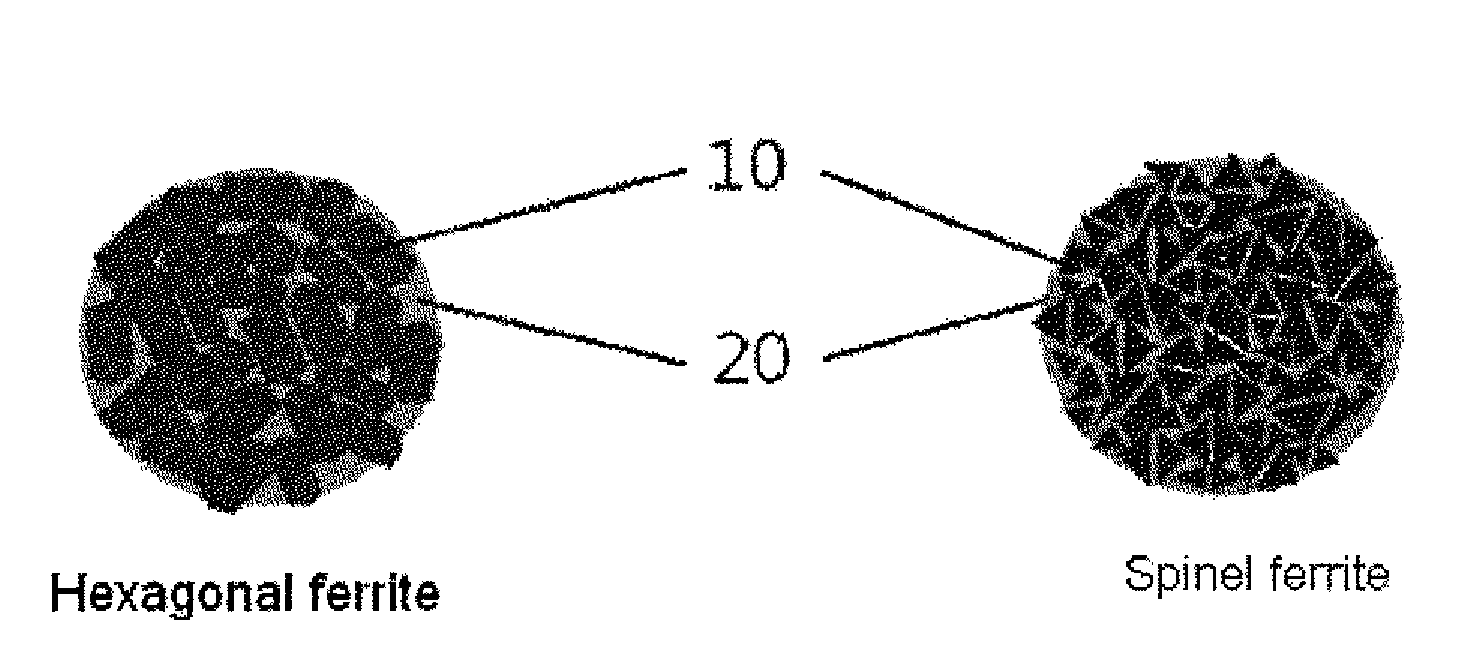 Ferrite magnet with salt and manufacturing method of the same