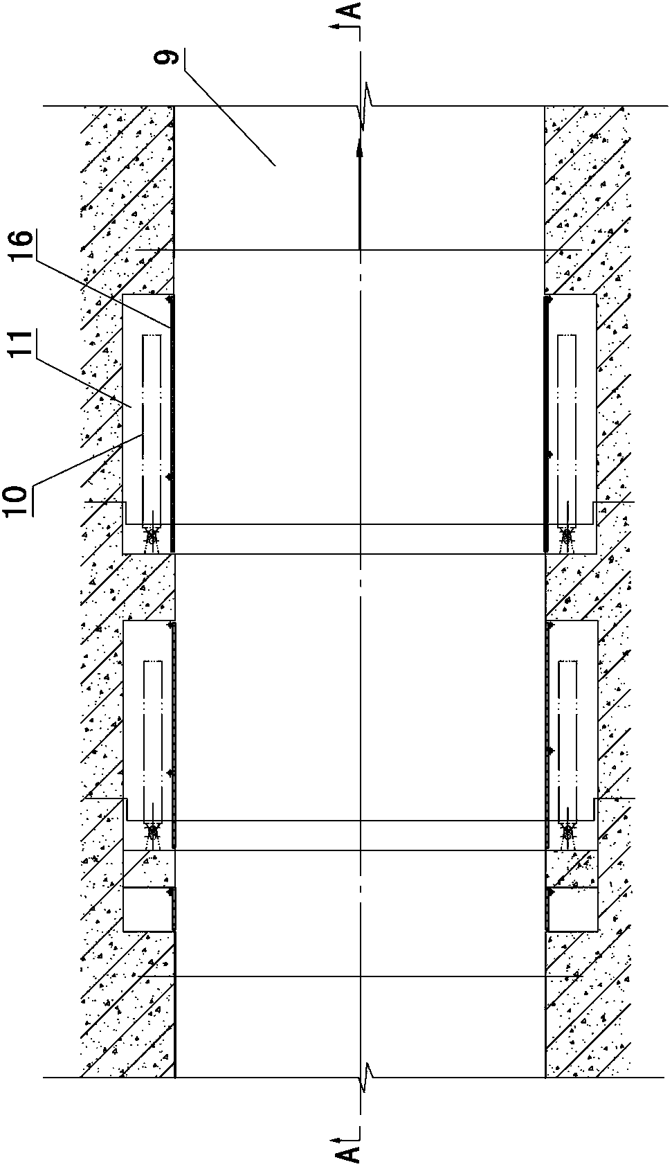 Large plate type disguising door of subway entrance protection section