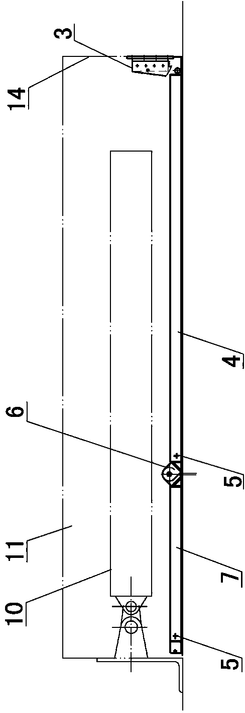 Large plate type disguising door of subway entrance protection section