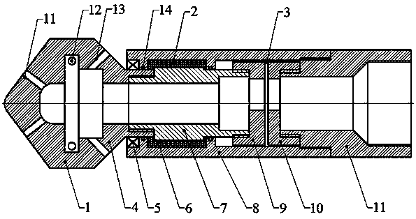 Self-excitation type hydraulic cleaning tool