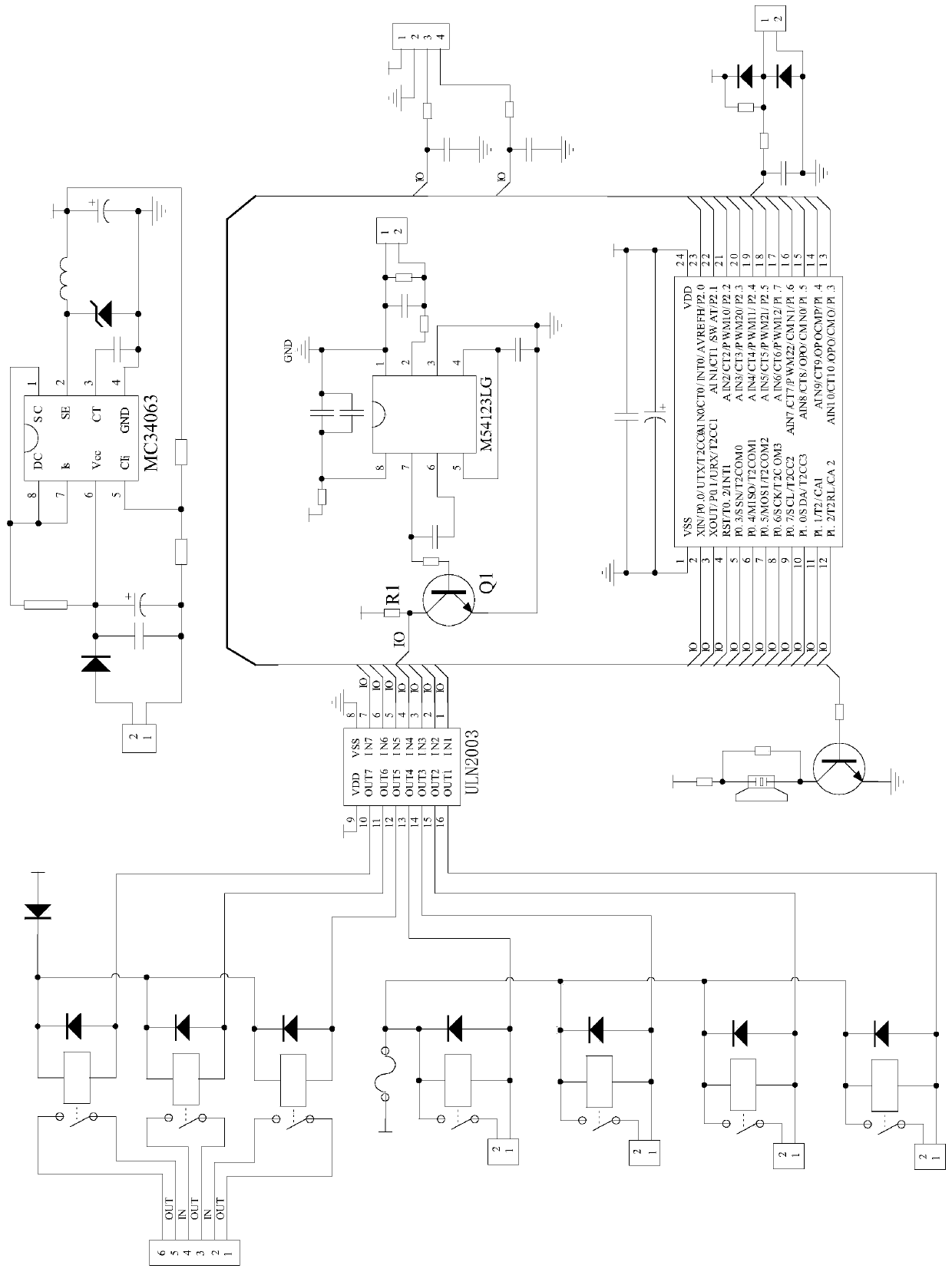 Circuit structure of water dispenser