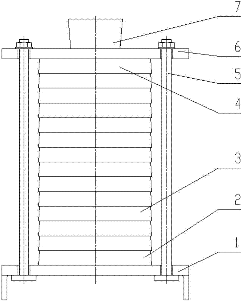 Vertical cluster casting die for cast steel parts and cluster casting method thereof