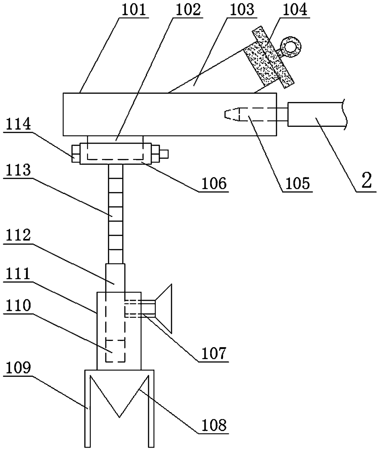 A kind of training device for badminton pre-net training