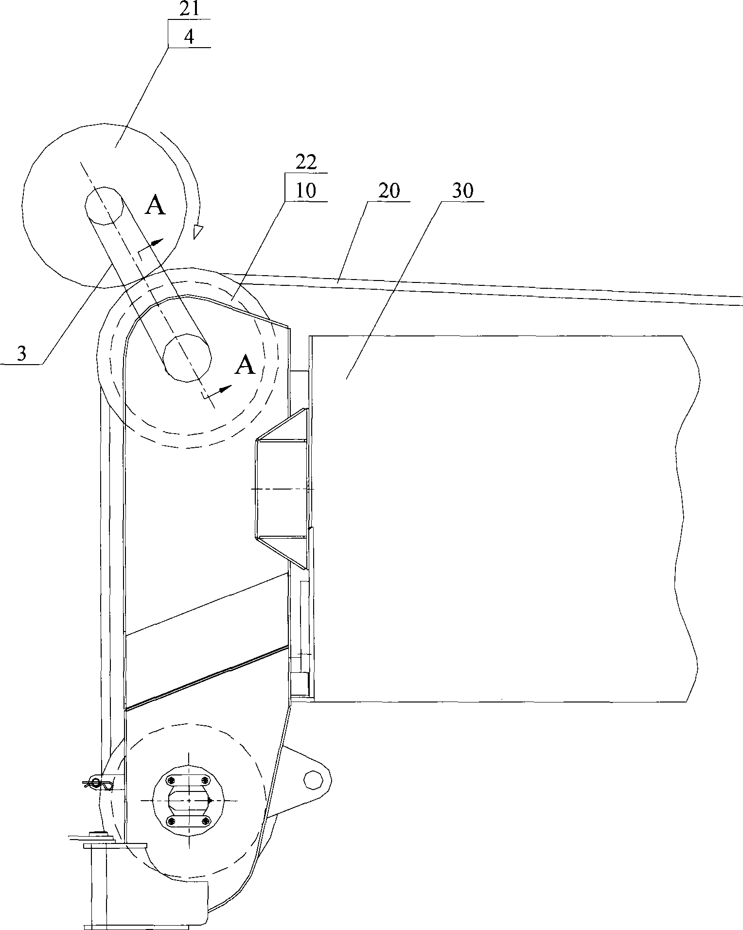 Crane hook falling velocity adjustment apparatus