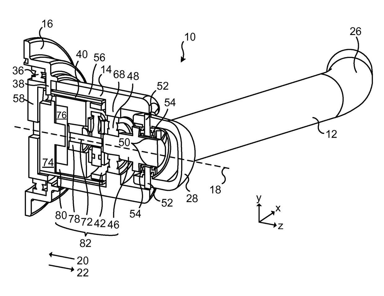 Assembly for an electronic locking system and electronic locking system comprising the assembly