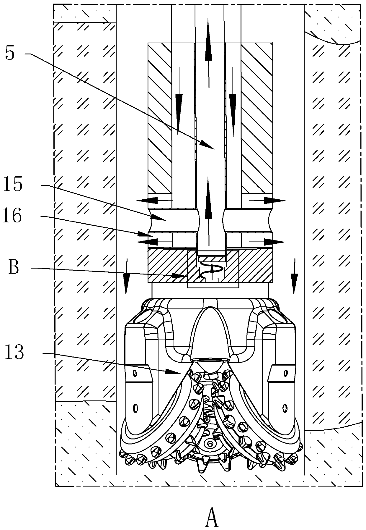 Rotary excavating drilling system and soil and underground water in-situ repair process adopting same