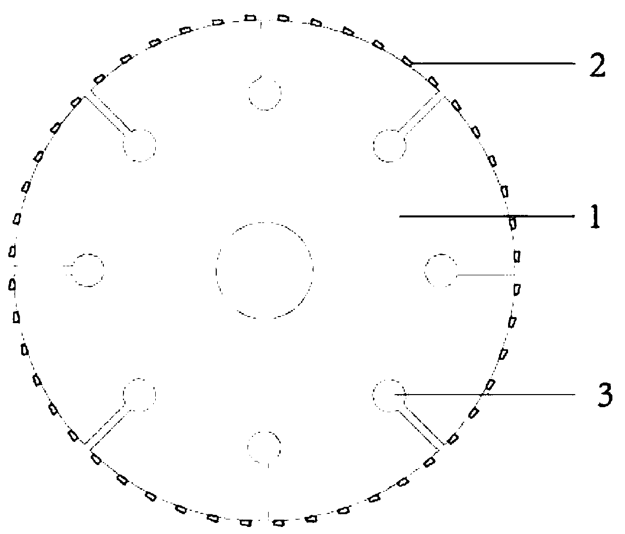 Hard alloy welding circular saw blade without tooth-shaped structure