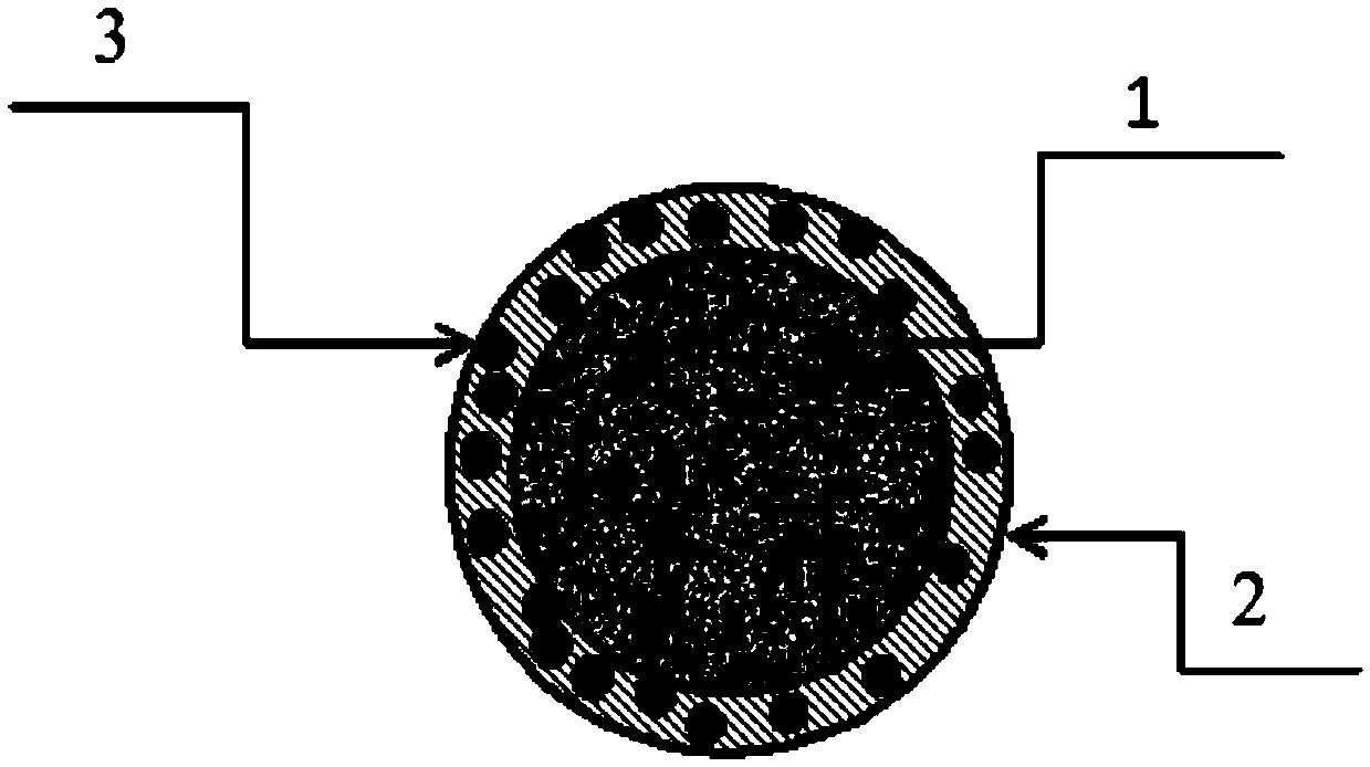 Lithium-sulfur battery positive-pole composite material with imitated cellular structure and preparation method thereof