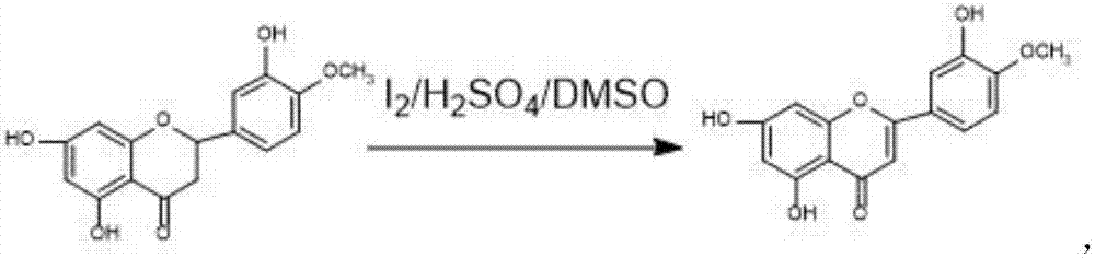 Diosmin production method based on dimethylsulfoxide system