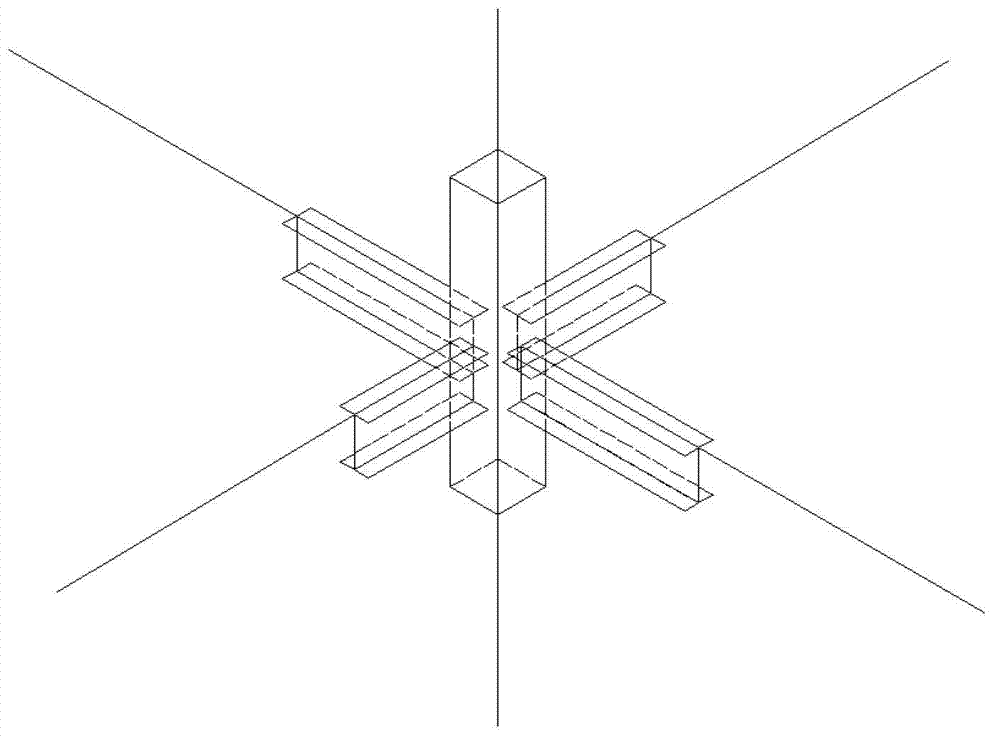 Method for modeling multi-scale finite element model of node of steel framework structure