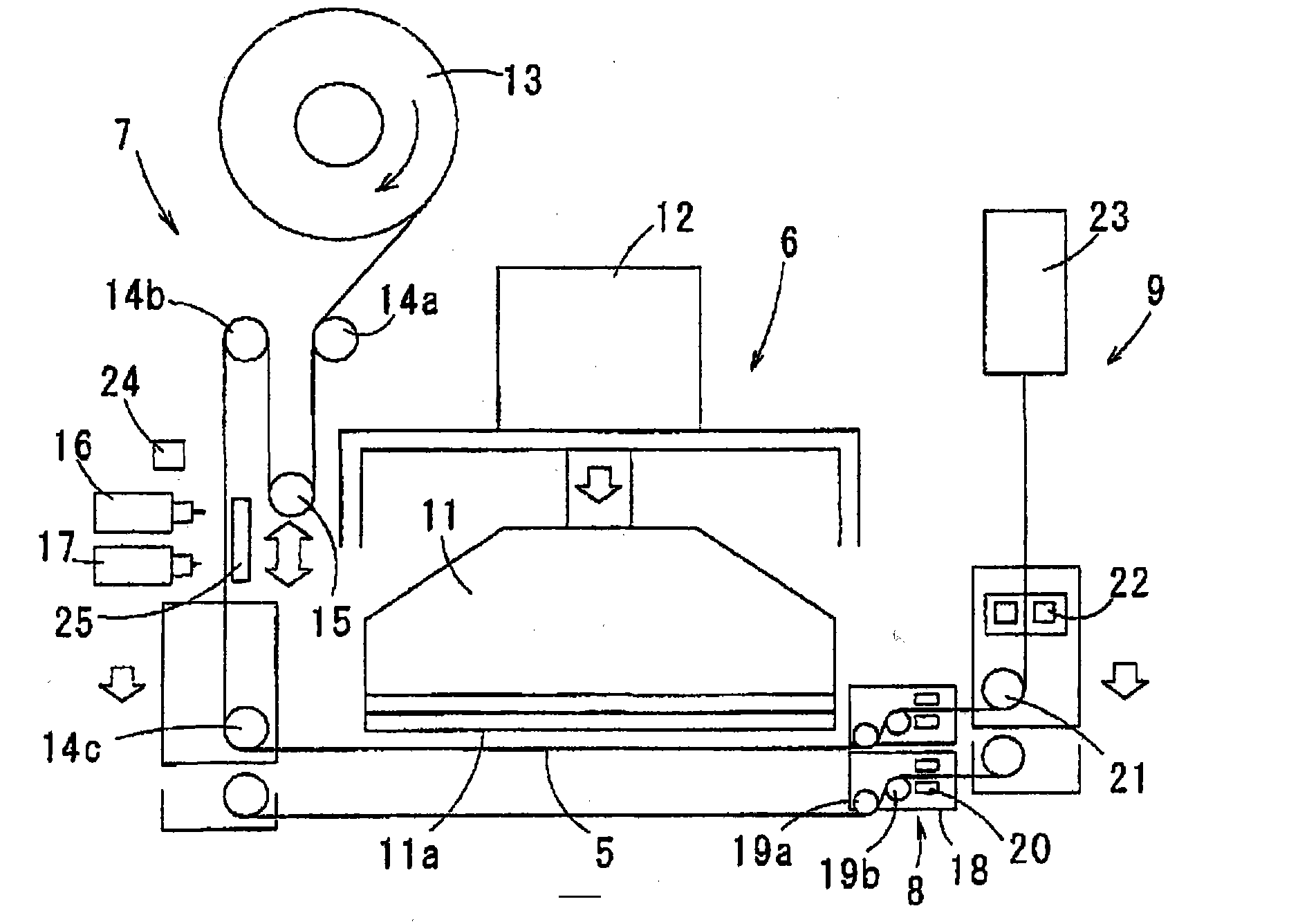 Adhesive tape application device and tape connection method