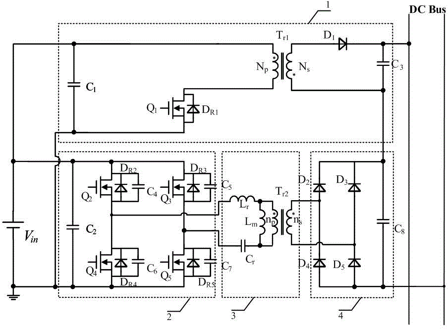 Efficient insulation DC (direct-current) converter system in photovoltaic power generation system