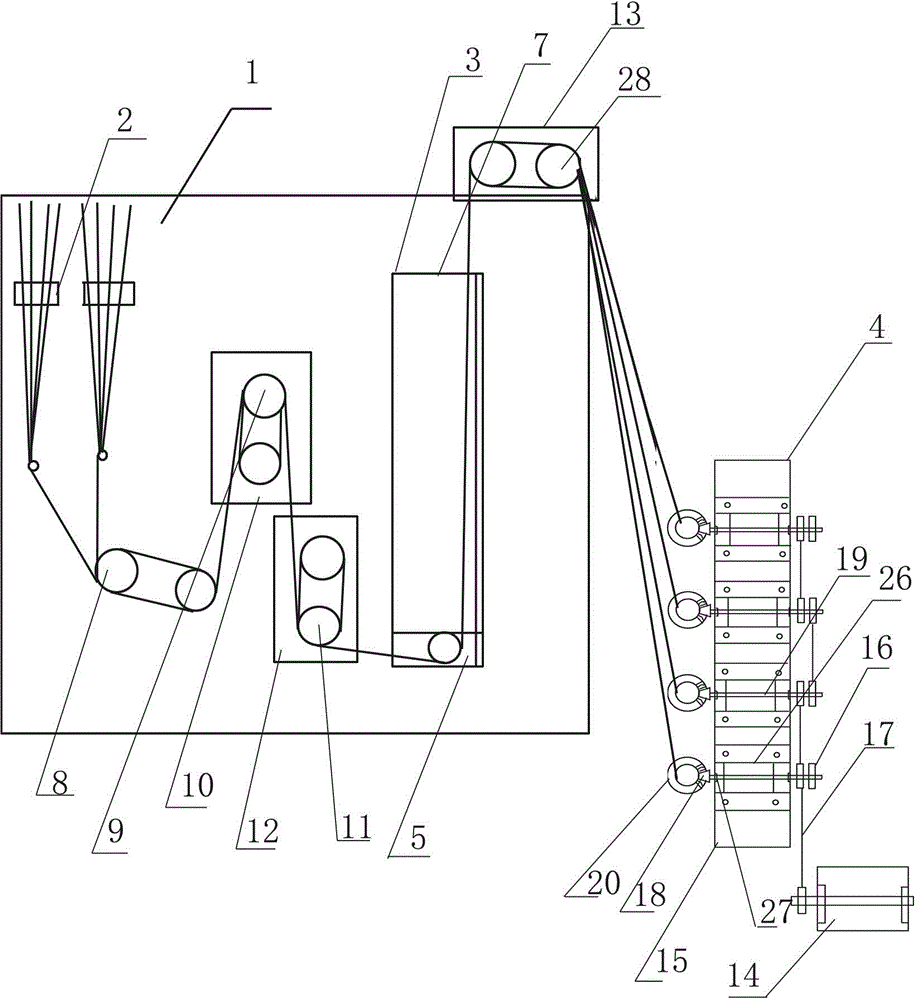 Drafting twisting machine