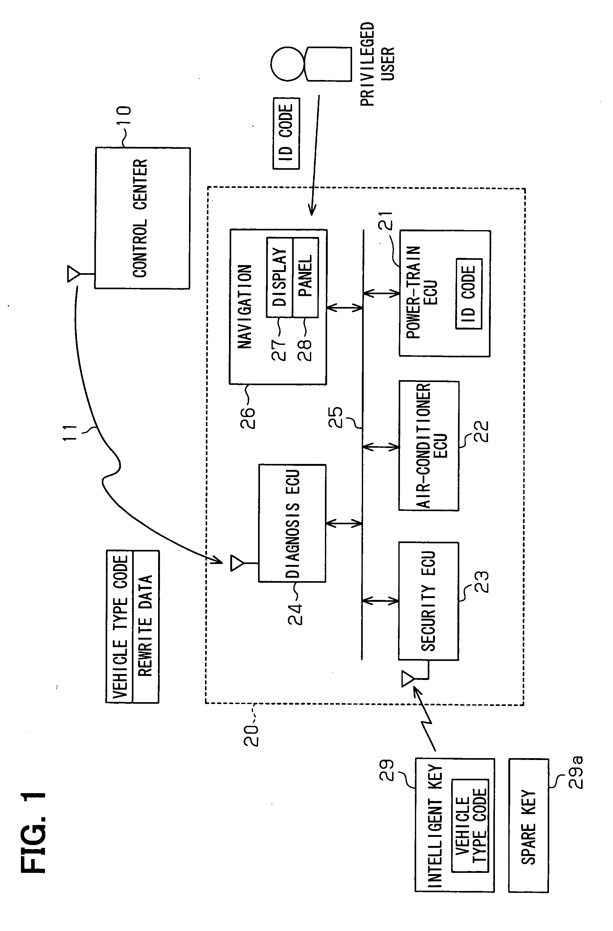 Vehicle control device and data rewriting system