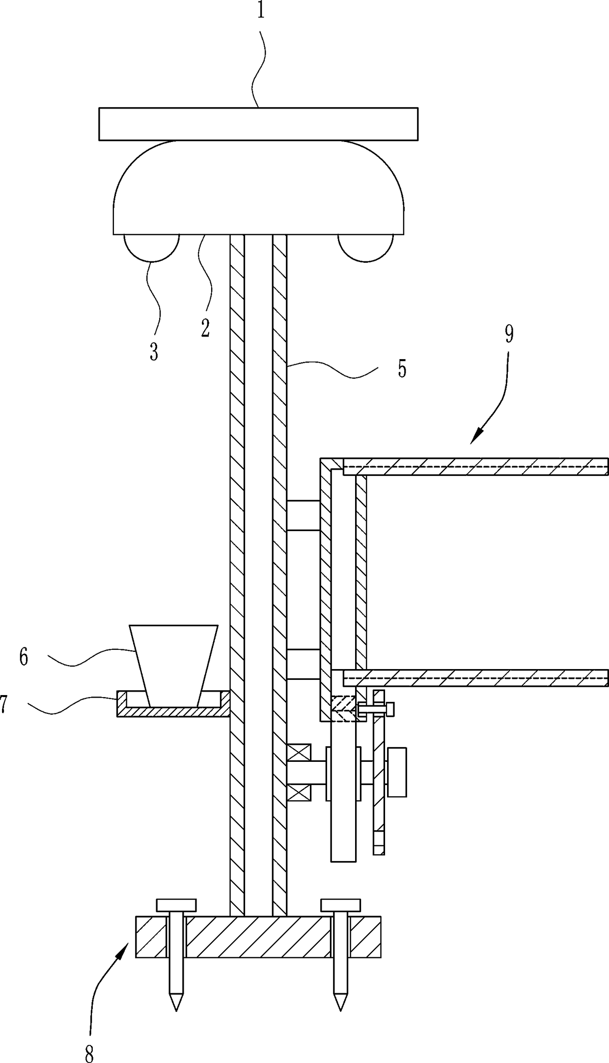 Multifunctional street lamp for gardens