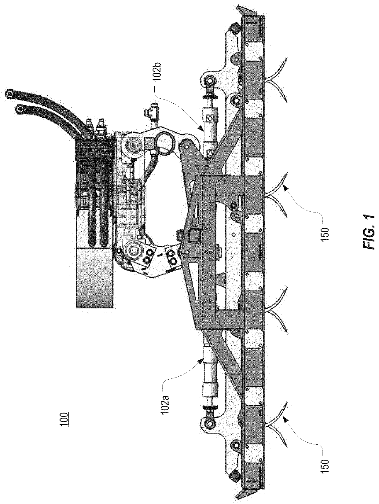 Sod harvester hydraulic system for actuating components with precise timing