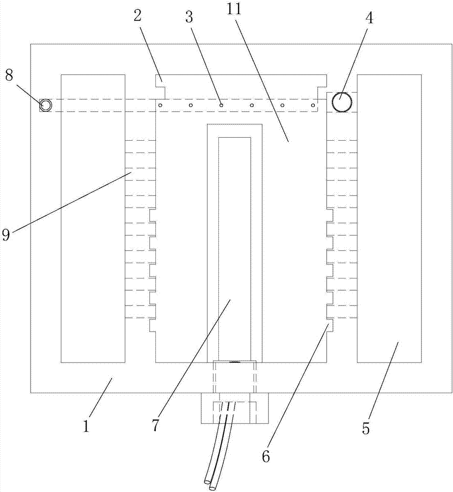 Method for testing electroplating current efficiency by using square Hull cell