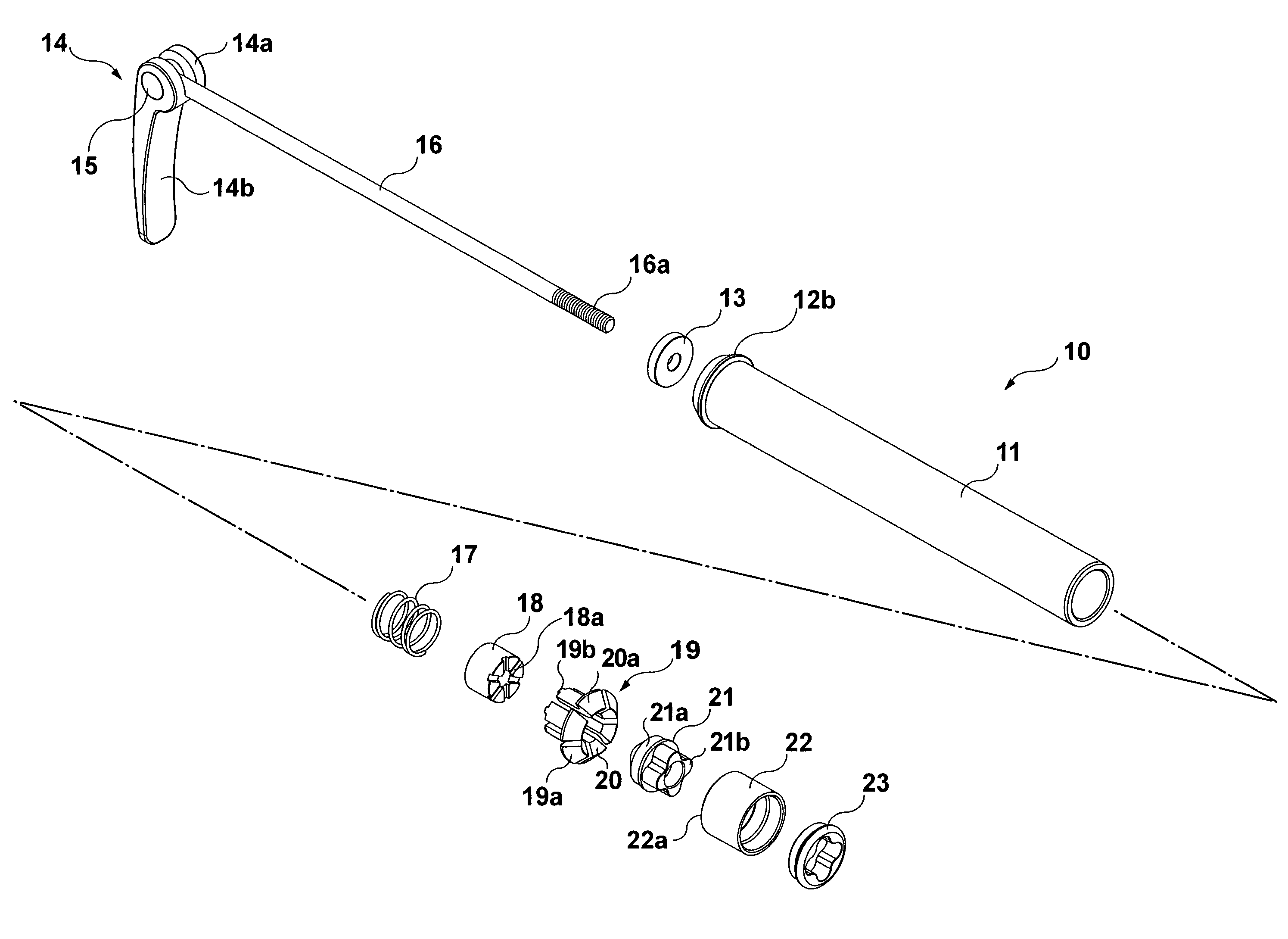 Quick release axle assembly