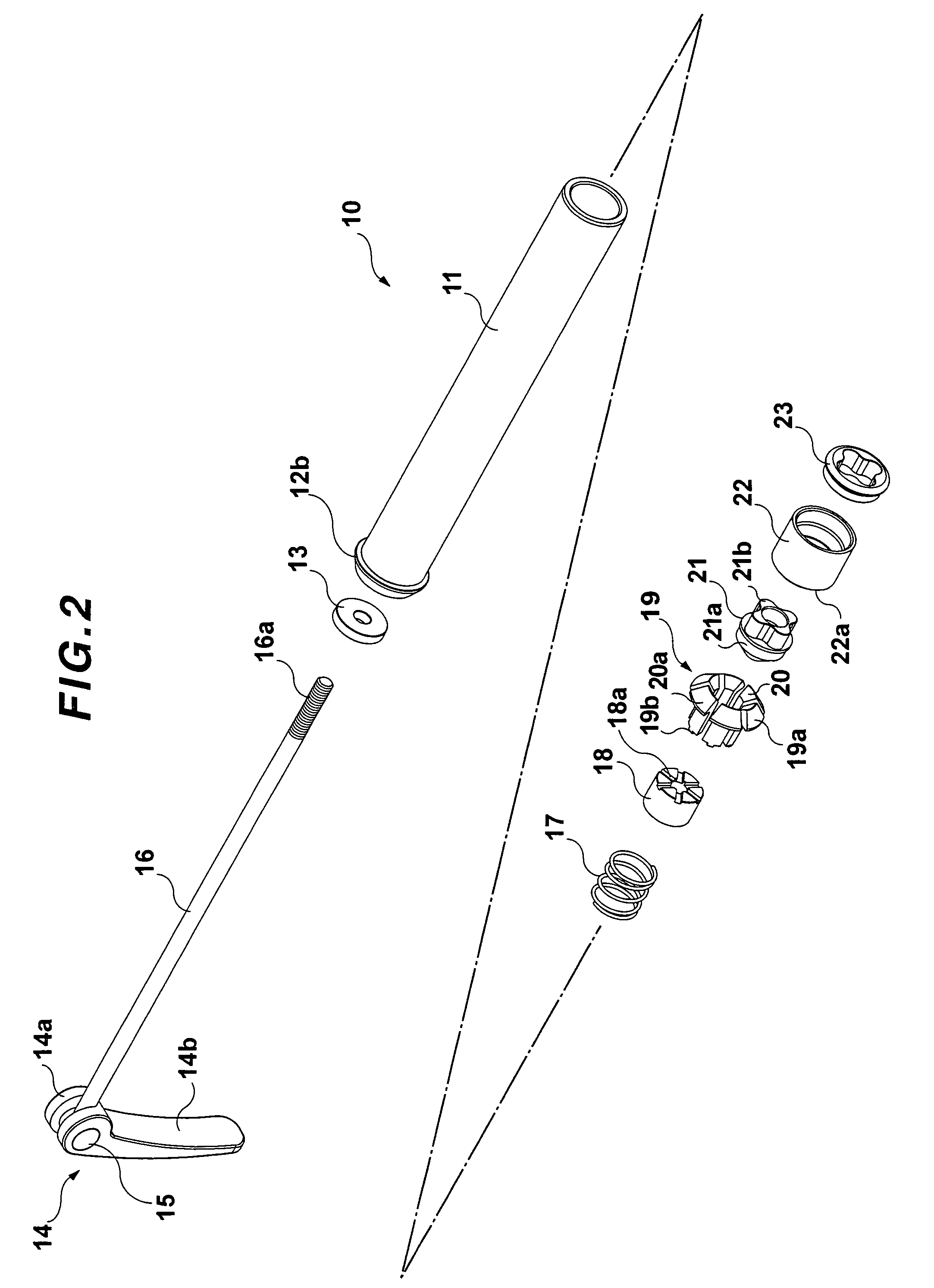 Quick release axle assembly