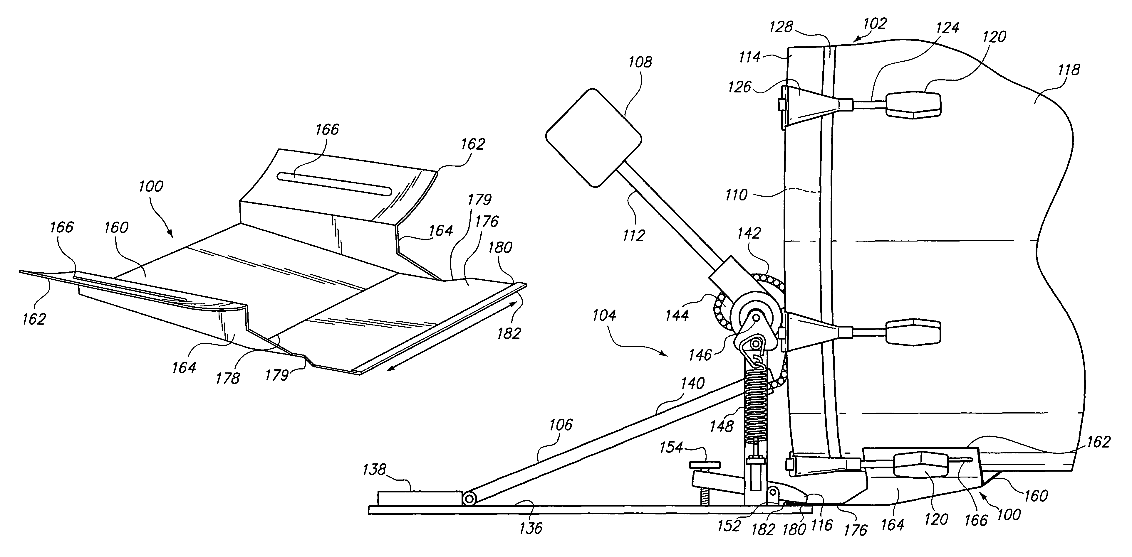 Baseplate for use with bass drum